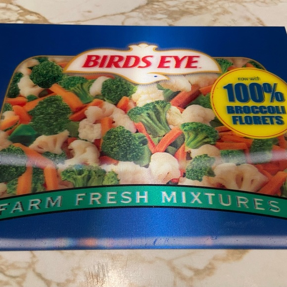 Birds Eye Farm Fresh Mixtures Signage Advertising - 3D Holographic Print 8”x6” - Picture 1 of 2